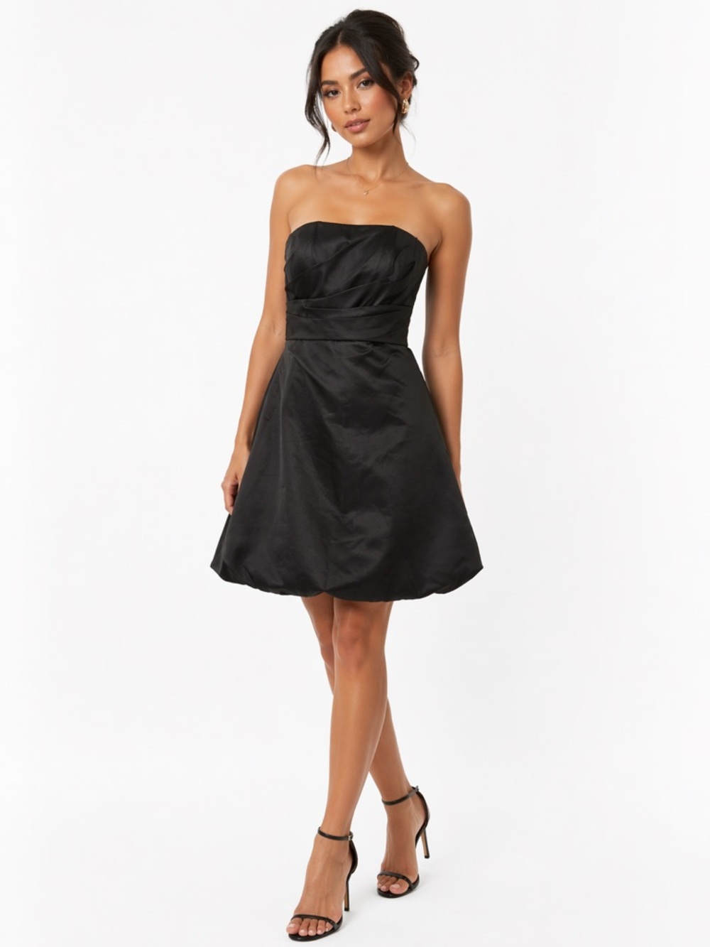 NWT JJ's House Size 4 Elegant Black Strapless Short Formal Dress